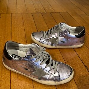 Golden goose purple sneakers